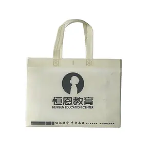 Bolsa de compras no tejida reciclable laminada con logotipo impreso en diferentes colores de alta calidad, bolsa de mano no tejida ecológica