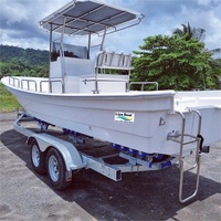 Bateau de pêche en fibre de verre Liya 25 pieds, coque en V profond, double coque, style Panga, vente directe d'usine