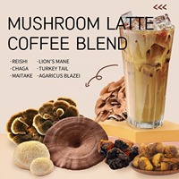 Café aux champignons Reishi et Turkey Tail biologiques de marque Lingzhi, qualité supérieure, sans sucre ajouté, certifié Halal, pour le soutien immunitaire (vente en gros)