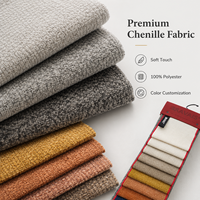 Tissu de canapé en chenille uni épaissi doux pour la peau, tissu d'ameublement de canapé personnalisé multicolore pour la décoration de coussins de canapé à domicile