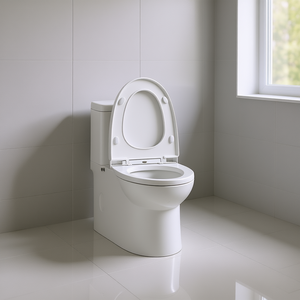 Inodoro de Cerámica de Una Pieza con Doble Descarga, Taza Redonda, 1.28-1.6 GPF, Descarga por Sifón, Montaje en Suelo, Diseño Moderno para Baño - Product Image 2