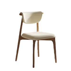 Modern Minimalist Ram Horn <b>Chair</b> Solid Wood Upholstered <b>Dining</b> <b>Chair</b> Nordic Style Light Luxury Design - Product Image 5
