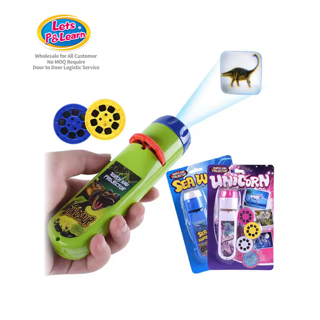Children's Early Education Cartoon Creativity Baby Cognitive Animals Marine Torch Lamp Flashlight Slide Projection Light Toys