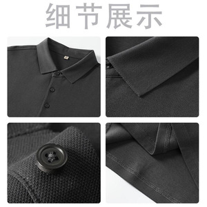 Camisas Polo Personalizadas de la Serie Gentlemen, Ropa de Trabajo de Algodón de Secado Rápido, Blanca, Azul Marino, Negra, Roja, Gris, LS-M26 - Product Image 2