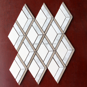 Mẫu gạch <span class=keywords><strong>mosaic</strong></span> đá cẩm thạch hình học thiết kế mới nhất, không đều, dùng cho chậu rửa hoặc tường tủ bếp - Product Image 3