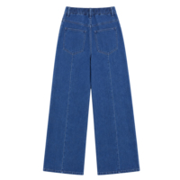Jean large pour femme Boying, taille haute, extensible, coupe droite, en denim, style vintage, décontracté, vente en gros OEM ODM