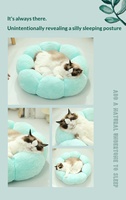 Tempat Tidur Hewan Peliharaan Awan Berwarna-warni dengan Beludru Lembut untuk Kehangatan, Tidur Nyaman di Musim Dingin, Tidur Nyenyak, Tempat Tidur Kucing dan Anjing Universal untuk Semua Musim