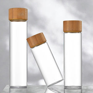 Dia 30mm Mini <span class=keywords><strong>Tube</strong></span> <span class=keywords><strong>En</strong></span> <span class=keywords><strong>Verre</strong></span> 55ML 65ml 85ml 100ml 110ml Pot De Stockage <span class=keywords><strong>En</strong></span> <span class=keywords><strong>Verre</strong></span> <span class=keywords><strong>Alimentaire</strong></span> Flacons Ronds <span class=keywords><strong>Tube</strong></span> Bouteille avec Bouchon À Vis <span class=keywords><strong>En</strong></span> Bois De Bambou - Product Image 3