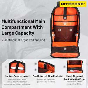 Sac à dos tactique multifonctionnel en denim grande capacité pour ordinateur portable 15,6 pouces, durable pour les voyages - Product Image 3