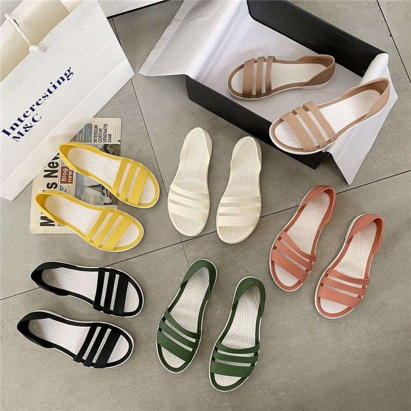 Korean Single Shoes Large Size Roman Beach Flat Women Casual Sandals Shoe Wholesale