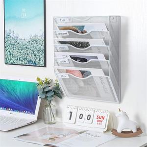 Sản Xuất Lưới 5 Túi Treo Tường Tập Tin Tổ Chức Văn Phòng Nhà Trường Thư Giấy Tài Liệu Thư Mục Tạp Chí Chủ Treo - Product Image 4