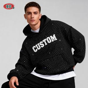 पुरुषों के कपड़ों की उच्च गुणवत्ता वाले ओवरसाइज़ ड्रॉप कंधे की स्टटवियर हुडी विंटेज लक्जरी बुना हुआ गैंडा पुरुषों के लिए - Product Image 1