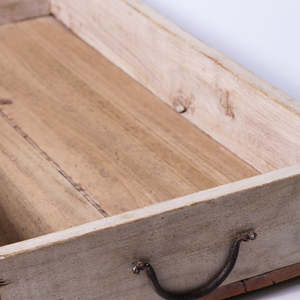 Bandeja de Servir de Madera de Teca Vintage de Alta Calidad, Estilo Art Deco, Pieza Decorativa Funcional Hecha a Mano en Rajastán - Product Image 3