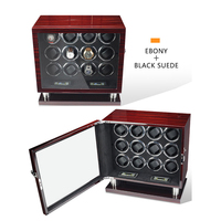 Boîte à montres automatique de luxe, coffre-fort en bois, boîte à montres silencieuse, moteur japonais Mabuchi, modes réglables, boîte de rangement pour montres, remontoir