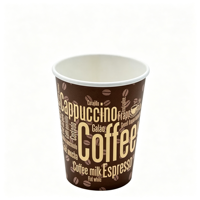 Gobelet en papier biodégradable à paroi simple, taille personnalisée, motif personnalisé, logo personnalisé, qualité alimentaire, jetable, pour café chaud à emporter