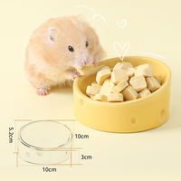 Tafit mangkuk makanan Hamster keju lucu mangkuk keramik piring mencegah mengunyah untuk Hamster Belanda tikus tikus hewan kecil