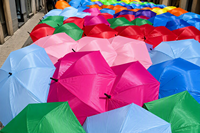 Sombrilla Cuadrada Decorativa para Exteriores LS, para Bodas, Eventos Callejeros, Decoración de Patio y Jardín, Color Personalizado, Venta al Por Mayor, Directo de Fábrica OEM