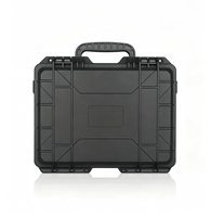 Boîte de transport robuste et étanche pour équipement, portable, IP67, noire, en PP injecté, avec mousse antichoc découpable