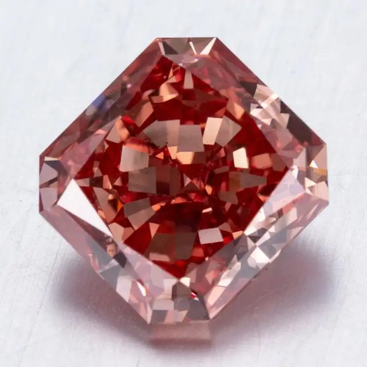 Cojín de diamante Rosa tallado CVD, diamante sintético de lujo para hacer anillos o pendientes