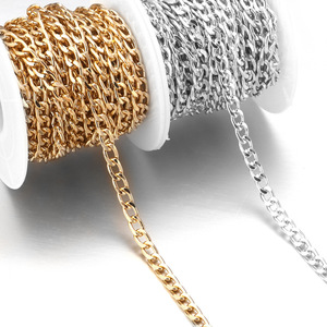 Chaîne en aluminium argentée et dorée NK Link par rouleau |   Chaînes de sac à main et chaînes d'épaule pour la fabrication de bijoux et les accessoires de sacs - Product Image 6