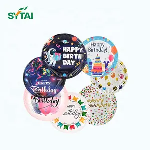 Décoration de <span class=keywords><strong>table</strong></span> de fête d'anniversaire de fête de bébé de forme spéciale personnalisée ensemble de vaisselle de Noël assiettes en papier jetables - Product Image 1