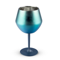 Tasse à pied haut en acier inoxydable de 14 oz de haute qualité avec impression personnalisée, partie en plastique détachable, isolation thermique, cadeaux d'affaires