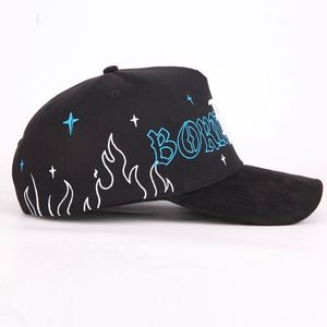 หมวกเบสบอลแบบ 5 แผง ปักลาย ออกแบบเองได้ พร้อมโลโก้สั่งทำ  ตกแต่งด้วยคริสตัล  บุผ้าซาติน  สำหรับกิจกรรมกลางแจ้ง  ขายส่ง - Product Image 3