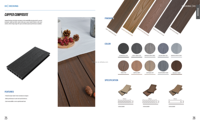 Revêtement de terrasse extérieur en bois/plastique 3d, imperméable et antidérapant, style traditionnel