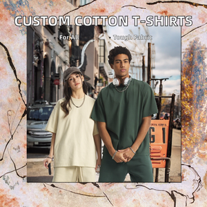 Vêtements en coton 100% de haute qualité, prix de gros, 180 grammes, poids lourd, tricotés, surdimensionnés, décontractés, personnalisés, sérigraphie, pour hommes - Product Image 2