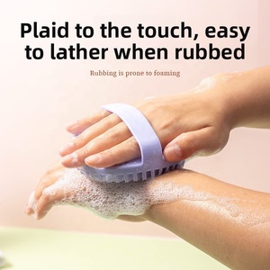 Nouvel outil de massage rotatif en silicone, brosse de nettoyage douce pour le soin de la peau, marque Wayhive, rose mandarine/violet/vert herbe WH-0222-71 - Product Image 4