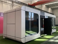 Maison conteneur modulaire préfabriquée moderne avec design Apple Cabin, mini-maison sur roues, cabane portable et abri de rangement Apple