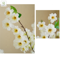 Vente en gros de branches de fleurs de cerisier artificielles en soie haut de gamme de 90 cm pour la décoration de mariage, de la maison et de la table, rose et blanc