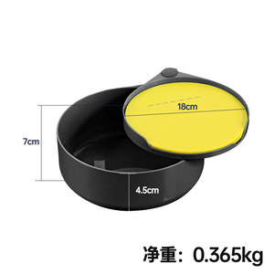 Floating Bait Tray Double Layer Black 18cm Diameter Fishing Bait <b>Storage</b> <b>Box</b> Multi Purpose Outdoor Use - Product Image 2