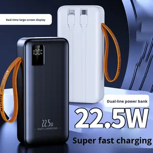 แบตสำรองพก<span class=keywords><strong>พา</strong></span>พลาสติกค<span class=keywords><strong>ว</strong></span>ามจุสูง 50,000 มิลลิแอมป์ชั่วโมง รองรับการชาร์จเร็ว สำหรับโทรศัพท์มือถือ แท็บเล็ต พร้อมสายชาร์จ เหมาะสำหรับการถ่ายทอดสดกลางแจ้ง - Product Image 5