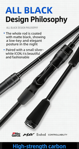 Cañas de Pescar Abu <span class=keywords><strong>Garcia</strong></span> Ultra Light Black Max, Nueva Versión Mejorada, Cañas de Pescar de Spinning y Casting - Product Image 5