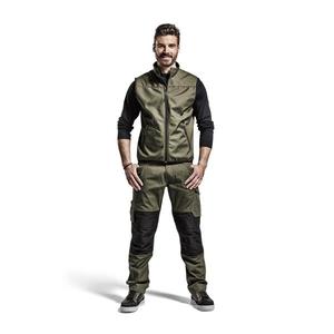 BLAKLADER - 385025164599XS Gilet Softshell Vert olive foncé/Noir-EAN 7330509537534 VESTES DE TRAVAIL VESTES SOFTSHELL D'ÉTÉ - Product Image 3
