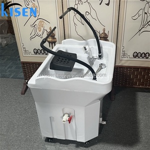 Lavabo Portátil Kisen con Grifo Cascada Negro, Cabezal de Circulación de Agua para Terapia, Lavacabezas Removible de Moda para Peluquerías y Hospitales - Product Image 3