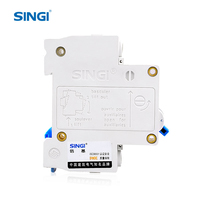 SINGI DZ47-63 4.5KA 400V 2 pôles 6A-25A Mini disjoncteur solaire certifié IEC CCC PA66 LSIG Courbe BCD C Rail standard 35mm 50/60Hz