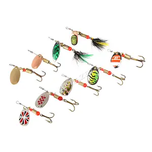 Various Types Fishing Spinner With Rubber Skirts cheap Artificial Lure Bait Eco-friendly Spinner
