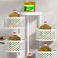 Panier à fruits et légumes moderne, chariot de rangement rotatif pour cuisine, plateau supérieur, grand panier carré en plastique et fil métallique