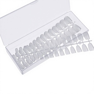 <span class=keywords><strong>Uñas</strong></span> postizas <span class=keywords><strong>de</strong></span> gel ultrafinas, sin costuras, totalmente mate, sin necesidad <span class=keywords><strong>de</strong></span> tallar/limar, extensión completa/halv-length, forma almendrada - Product Image 1