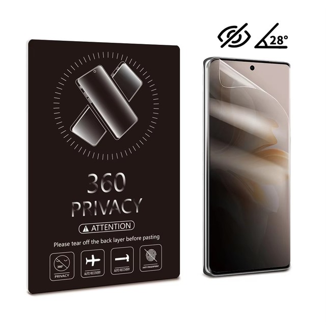 HD Privacy 360 EPU Hydrogel Film 0.25*180*120mm Anti Reflective Anti Espion Screen Guard Screen Protector Film Sheets for Cutter