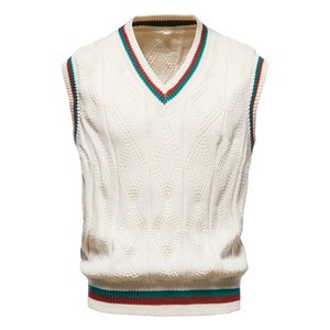 Maglioni da <span class=keywords><strong>uomo</strong></span> di design personalizzato scollo a v maglioncino in <span class=keywords><strong>lana</strong></span> Cashmere <span class=keywords><strong>Gilet</strong></span> da <span class=keywords><strong>uomo</strong></span> senza maniche <span class=keywords><strong>Gilet</strong></span> Tricot Hommes - Product Image 3