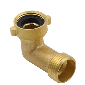 Adaptateur de tuyau coudé en laiton 3/4 "90 ° tuyau en cuivre raccords d'irrigation d'<span class=keywords><strong>arrosage</strong></span> de jardin connecter réparation connecteur <span class=keywords><strong>rapide</strong></span> joint de couplage - Product Image 1