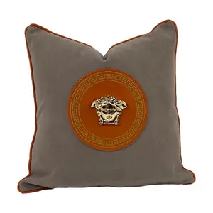 Living room sofa science and technology cloth cushion bedroom pillow luxury pillow high-grade Medusa sofa cushion cover