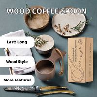 Cuillère à café en bois de noyer écologique pour mesurer et doser le thé, le sucre et le café