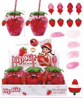 Kit Lèvres Fraise avec Baume et Gloss – Emballage Adorable – Qualité Supérieure – Fournisseur Direct Usine