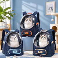 Sac à dos pliable pour animaux de compagnie, respirant, en maille, avec fenêtre transparente, multi-ouvertures pour chatons et chiots