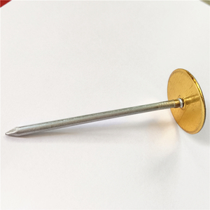 Goupilles Cuphead de calibre 10 avec rondelles enduites de plastique isolées utilisées pour l'entrepreneur d'isolation de revêtement de conduit - Product Image 1