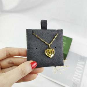 Custom logo Luxury Envelope Flap Velvet <b>Gift</b> Pouches Microfiber Suede Jewelry Packaging Bag With Insert Card ForJewelry Display - Product Image 2